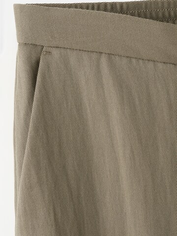 MANGO Wide Leg Suorat housut 'FLUID' värissä vihreä