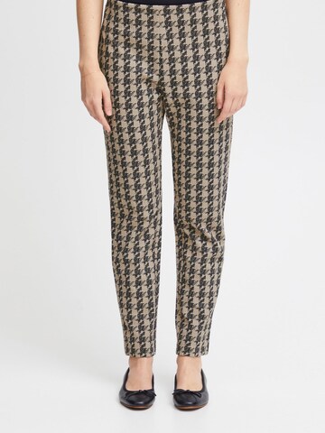 ICHI - regular Pantalón 'Kate' en marrón: frente