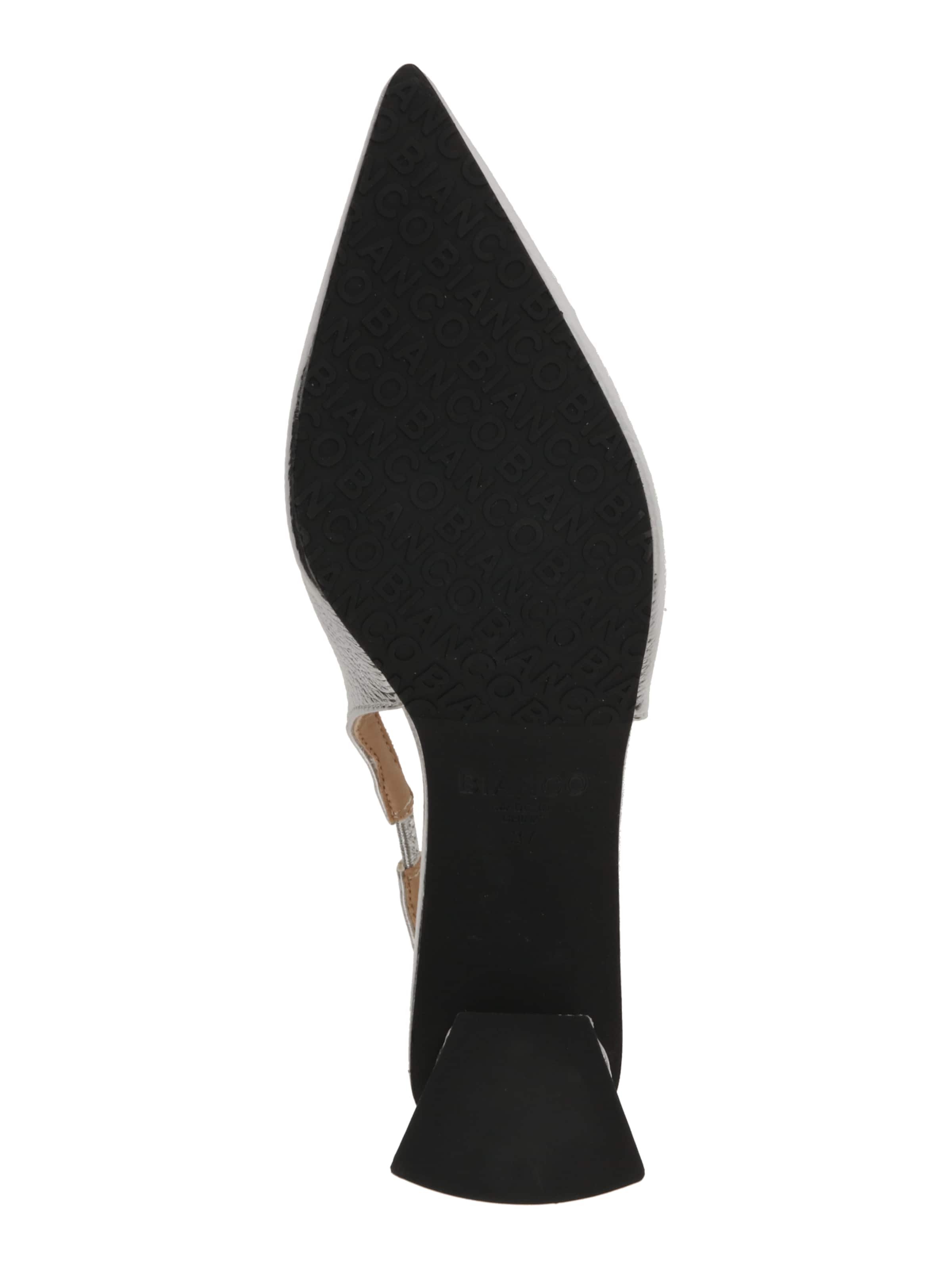 Décolleté sling 'Maralyn' di Bianco in argento