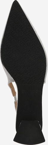 Bianco Дамски обувки на ток с отворена пета 'MARALYN' в сребърно
