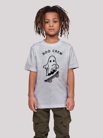 F4NT4STIC Shirt 'Boo Crew Halloween' in Grey: front