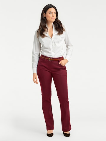 heine Flared Pants in Red