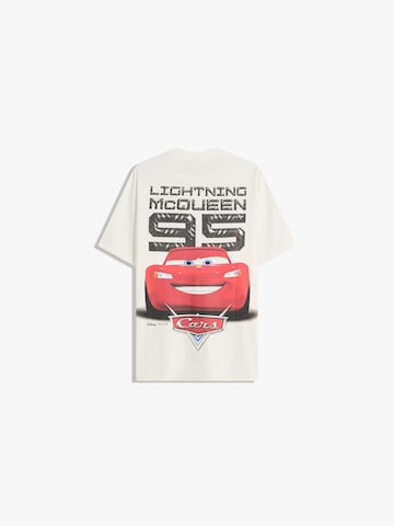 BershkaMajica 'Cars' - bijela boja