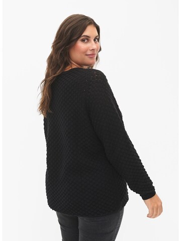 Zizzi Pullover 'Melsa' in Schwarz