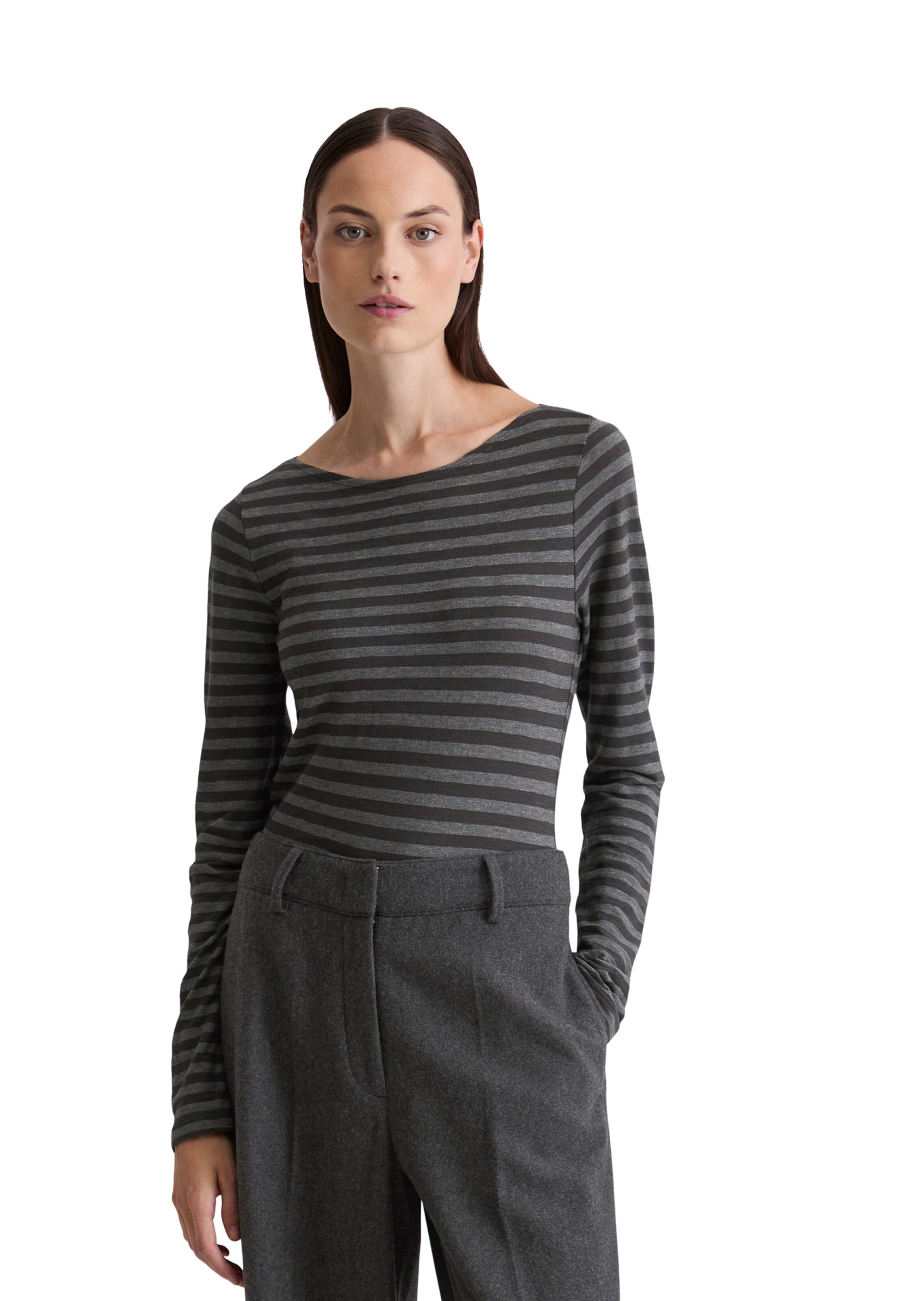 Marc O'Polo - Camiseta en gris: frente