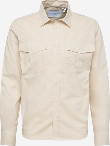 Les Deux Regular fit Skjorta 'Lincoln' i beige: framsida