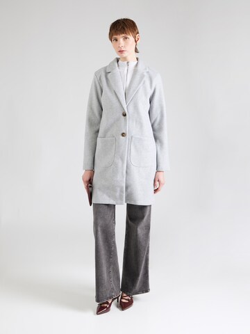 JDY Between-Seasons Coat in Grey: front