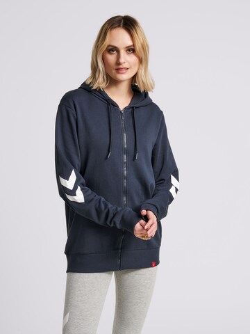 Hummel Sports sweat jacket 'Legacy' in Blue: front