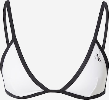 Calvin Klein Swimwear - Triangular Top de biquíni em branco: frente