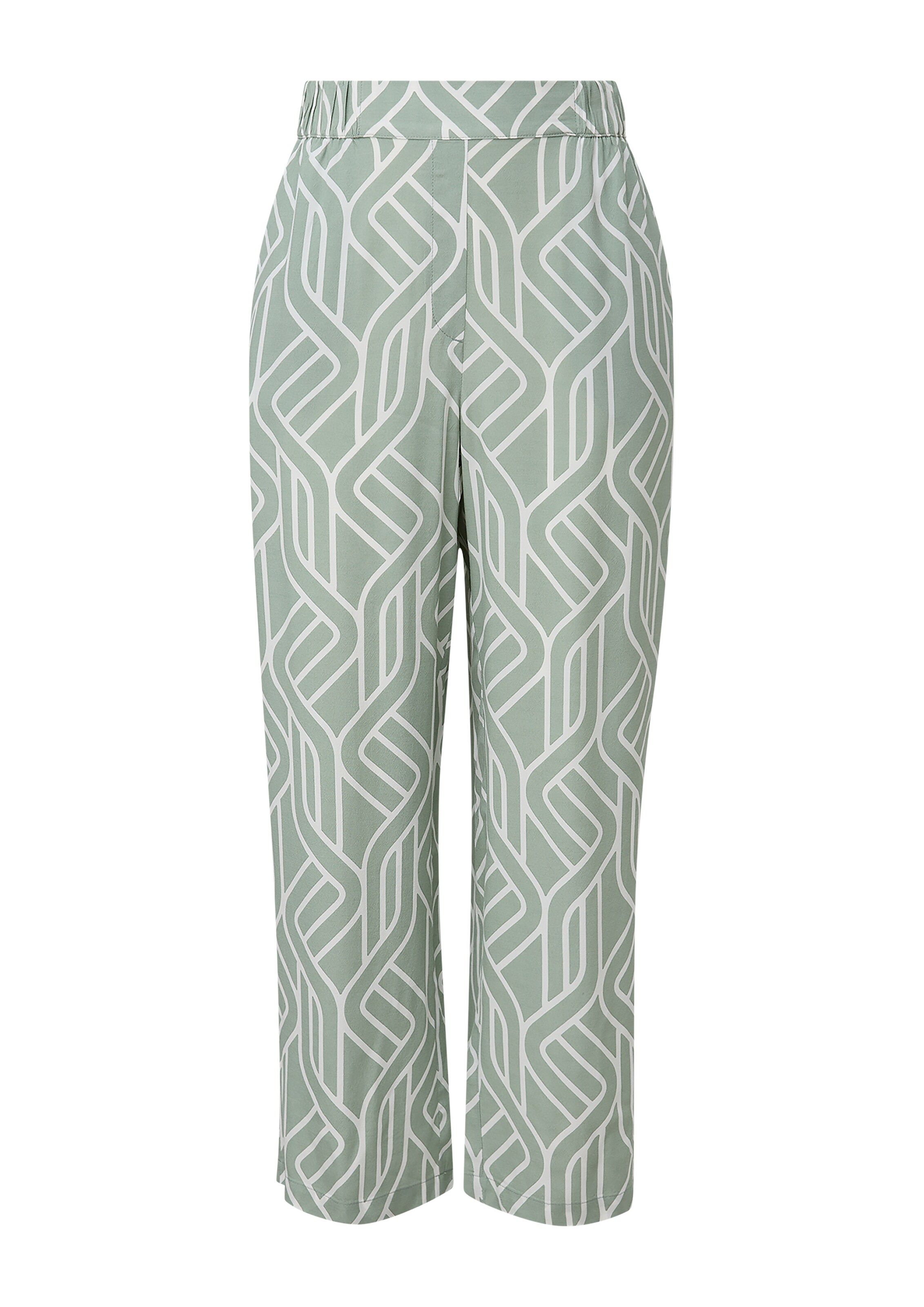 Wide Leg Pantalon s.Oliver BLACK LABEL en vert : devant