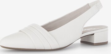 GABOR Slingback Pumps in White: front