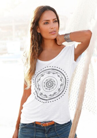 LASCANA Shirt in White: front