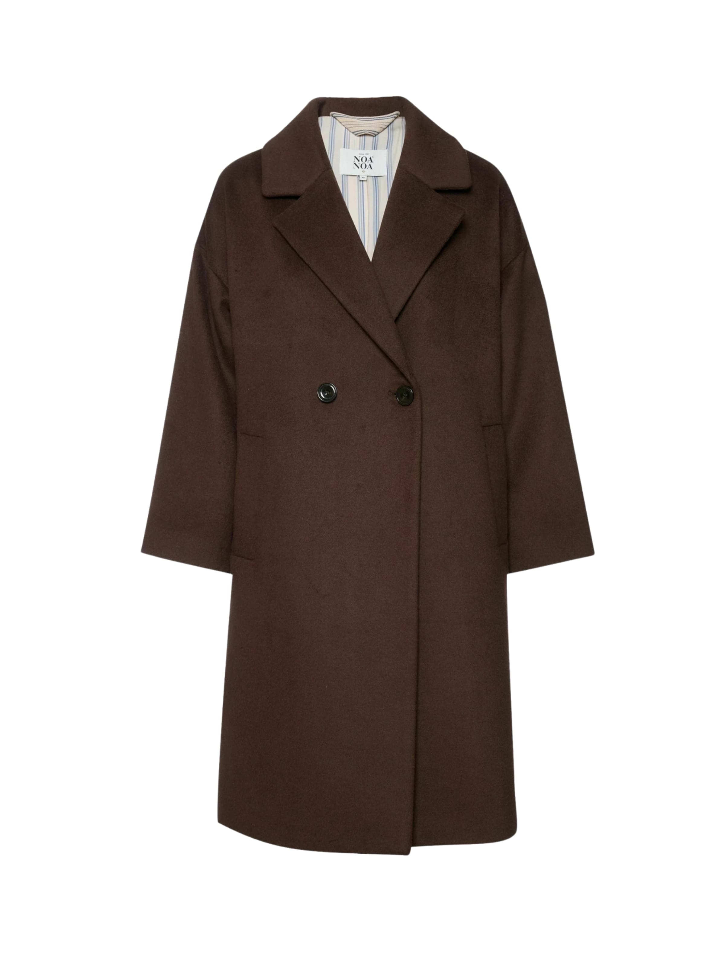 Noa Noa Přechodný kabát – hnědá: přední strana