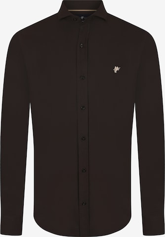 DENIM CULTURE Regular fit Overhemd 'Barnaby' in Bruin: voorkant