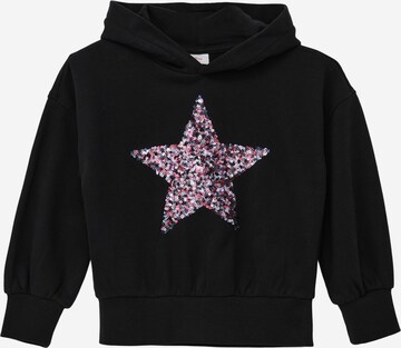 s.Oliver Sweatshirt in Zwart: voorkant