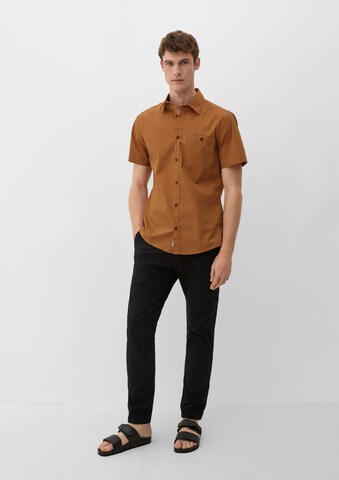 s.Oliver Slim fit Button Up Shirt in Yellow