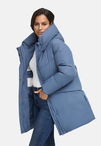 MARIKOO Wintermantel 'Delilah 16' in Blauw: voorkant