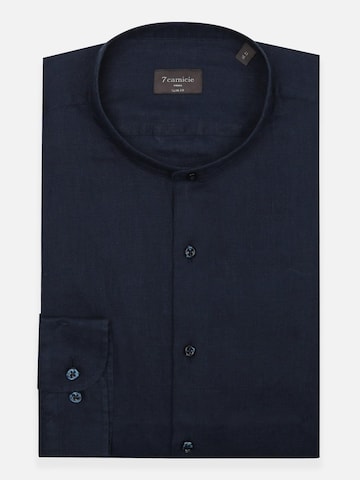 Slim fit Camicia business 'Caravaggio Essentials Linen Man Shirt Light Blue' di 7Camicie in blu