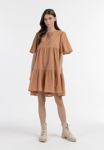 DreiMaster Vintage Summer Dress in Brown