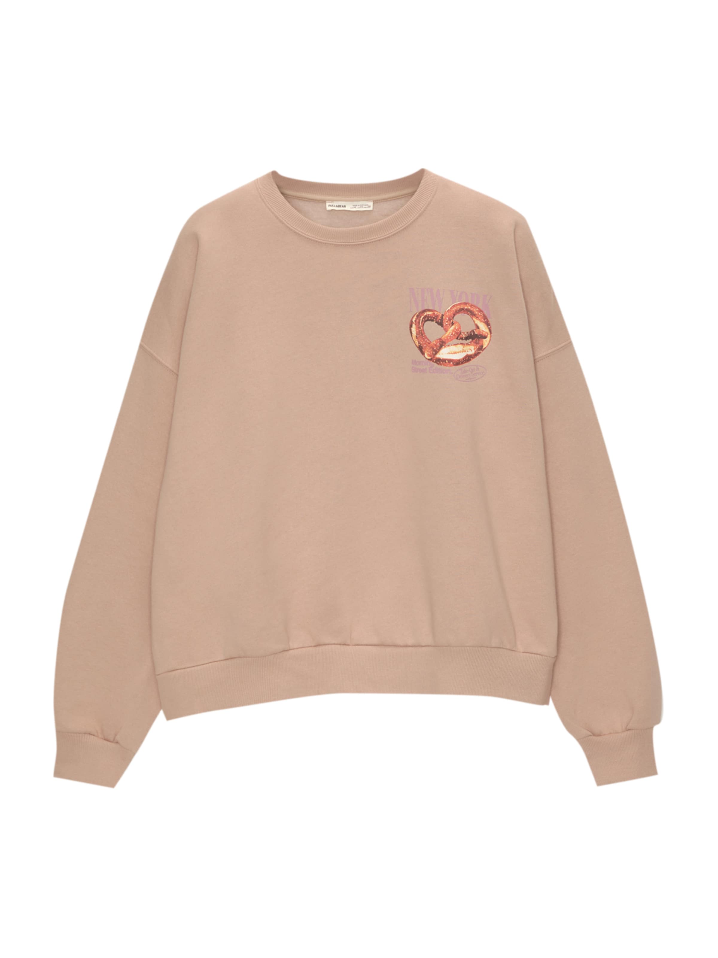 Pull&Bear Mikina - Ružová: predná strana