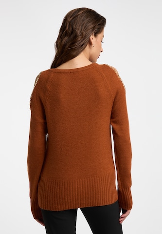 Pull-over 'Tuxe' faina en marron