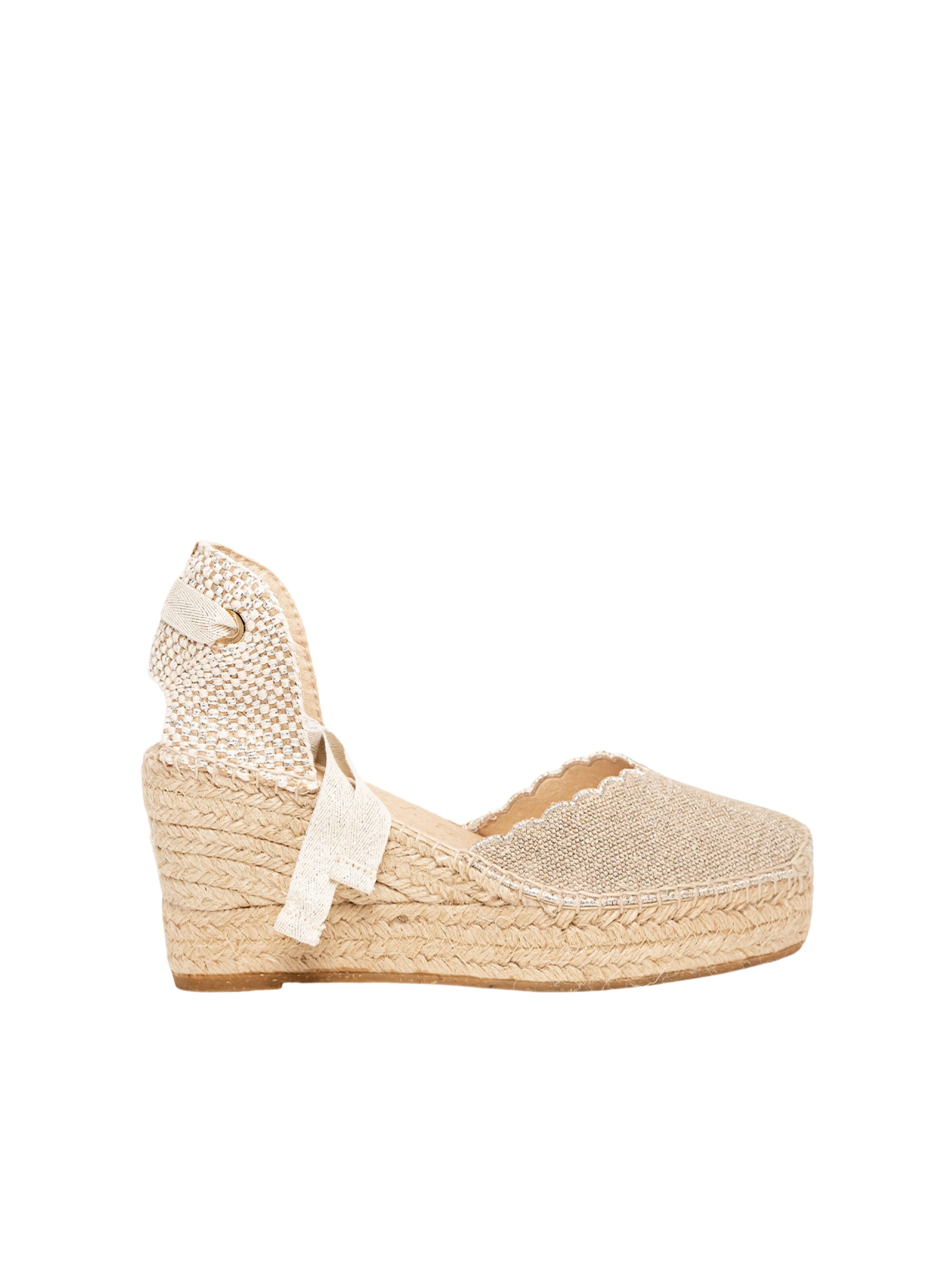 Sandales 'Alpargata Cuña' Alhamas en beige : devant