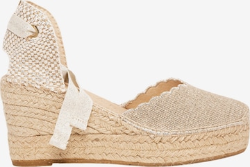 Alhamas Sandaal 'Alpargata Cuña' in Beige: voorkant