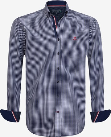 Sir Raymond Tailor Regular fit Button Up Shirt 'Holy Ch' in Blue: front
