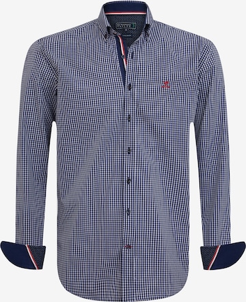 Coupe regular Chemise 'Holy Ch' Sir Raymond Tailor en bleu : devant