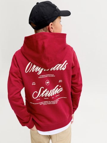 Jack & Jones Junior Sweatshirt 'JORNORREBRO' in Red: front