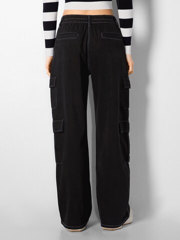 Bershka Wide Leg Jeans in Schwarz