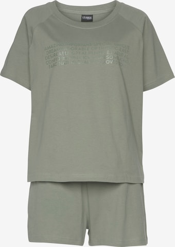KangaROOS Short Pajama Set in Green: front
