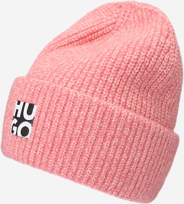 HUGO Beanie in Pink: front