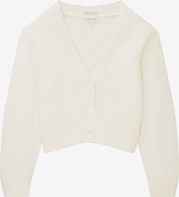 TOM TAILOR Knit Cardigan in White: front