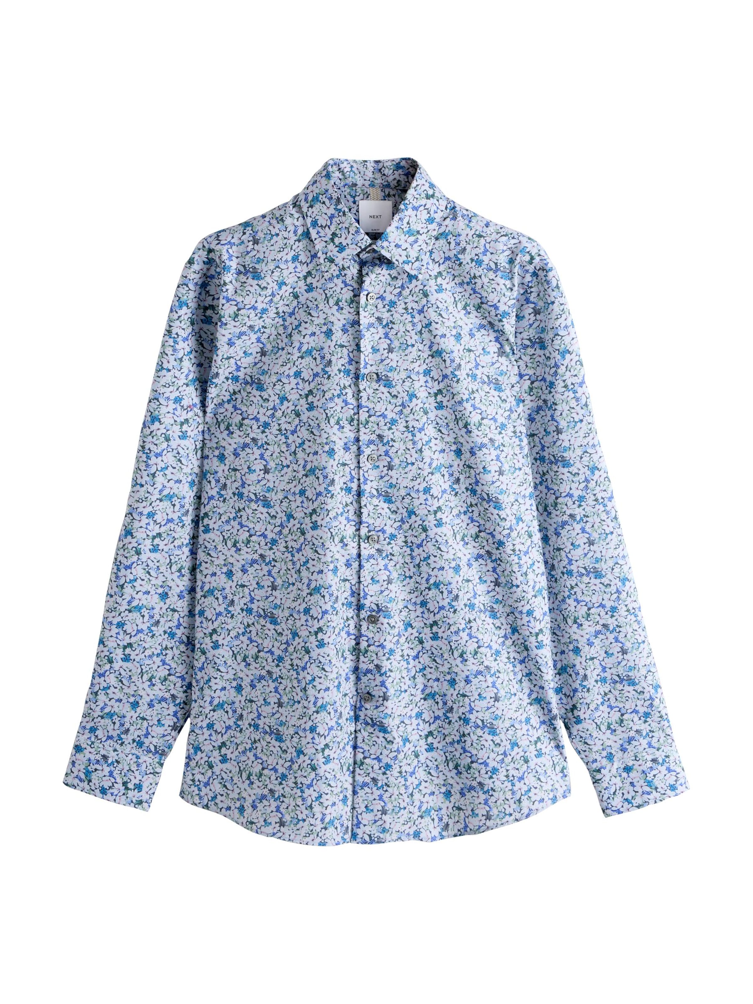 Next - Ajuste regular Camisa en azul: frente