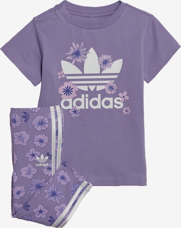 ADIDAS ORIGINALS Sweatsuit 'Floral' in Purple: front