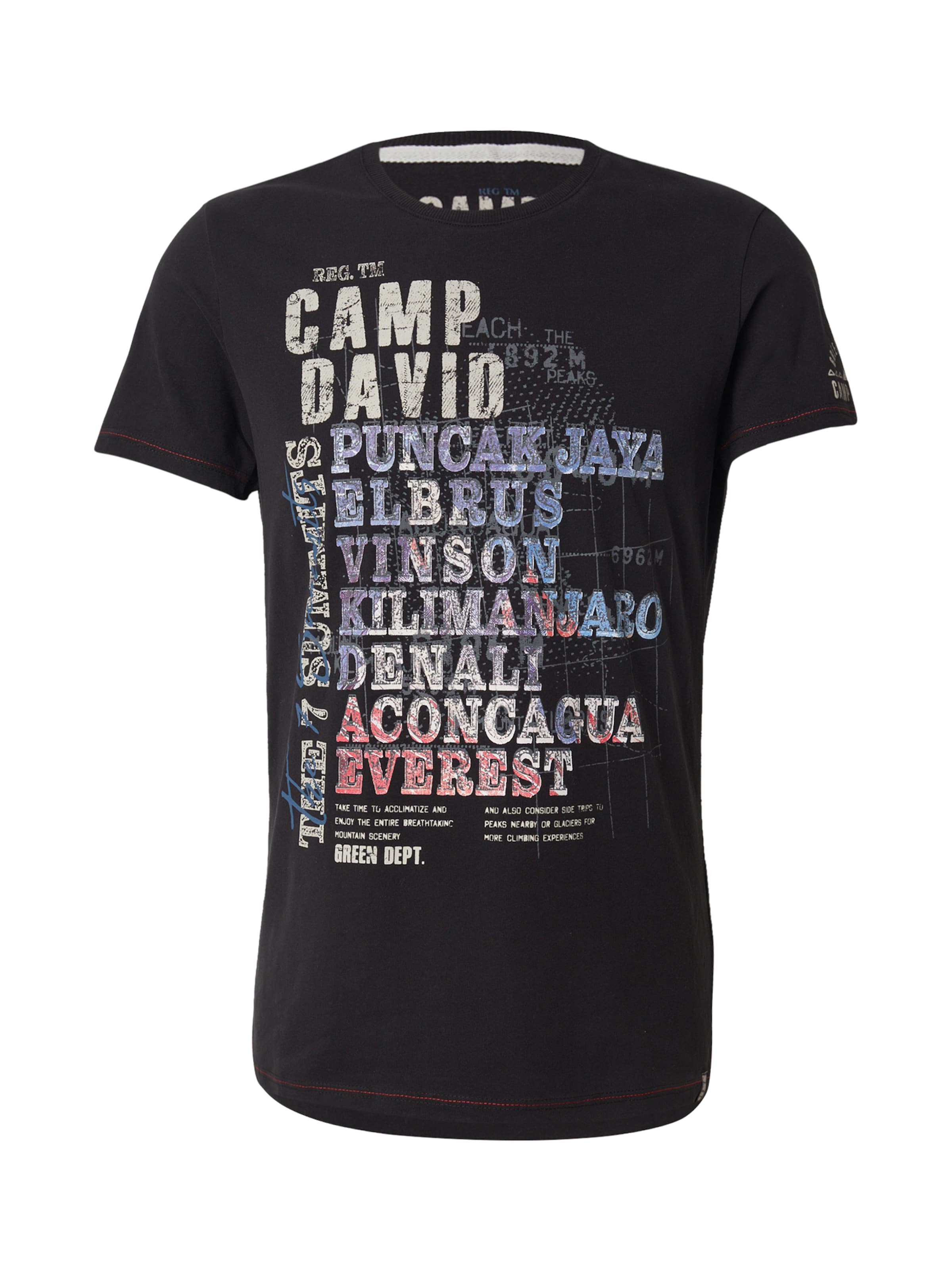 CAMP DAVID Koszulka w kolorze czarny: przód