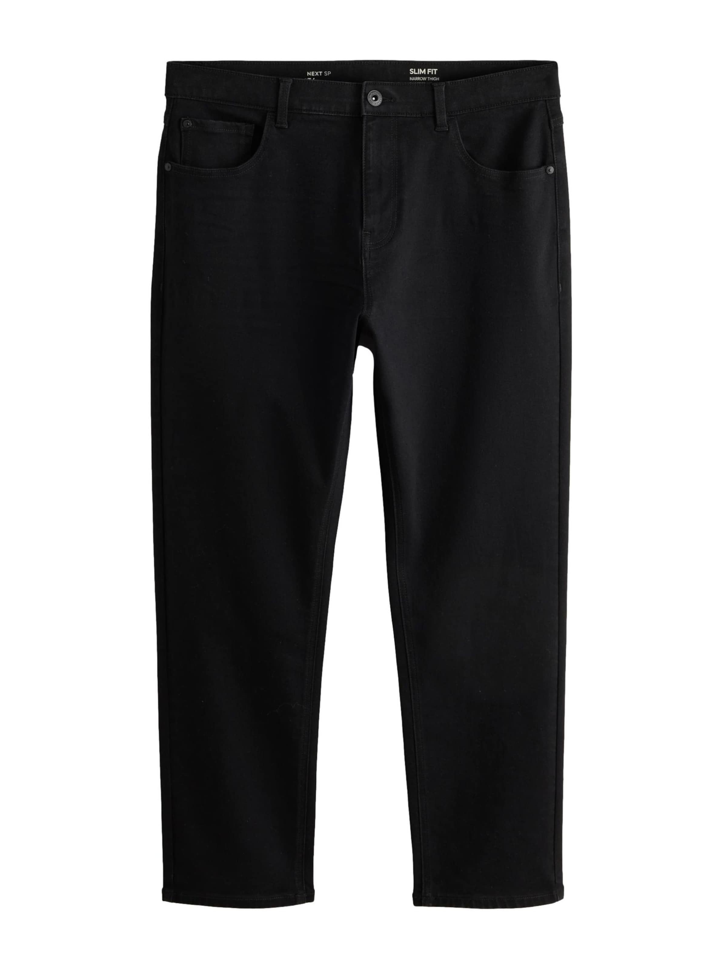Next Slimfit Jeans 'Essential' in Zwart: voorkant