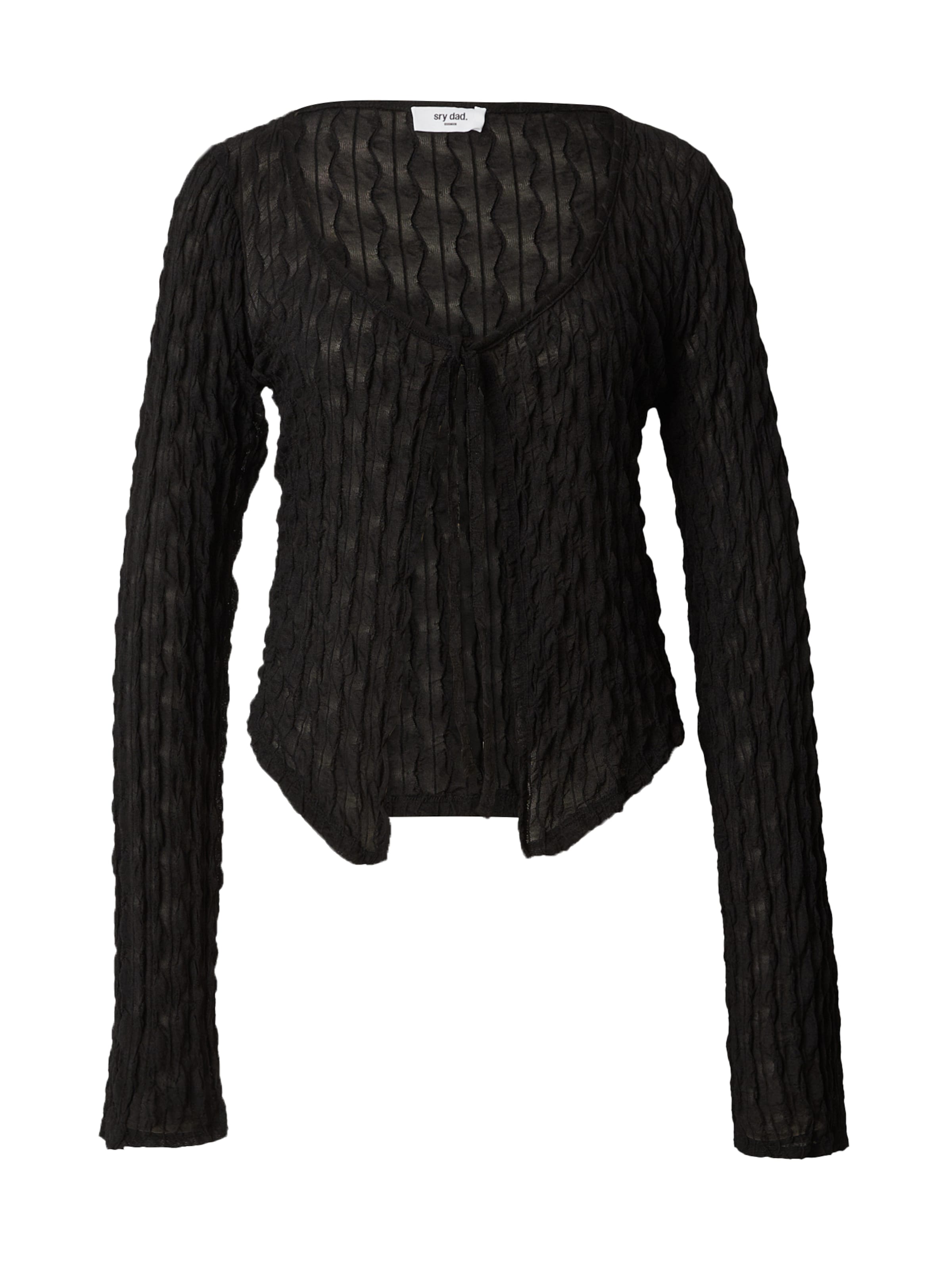 Chemisier 'Caro' sry dad. en noir : devant