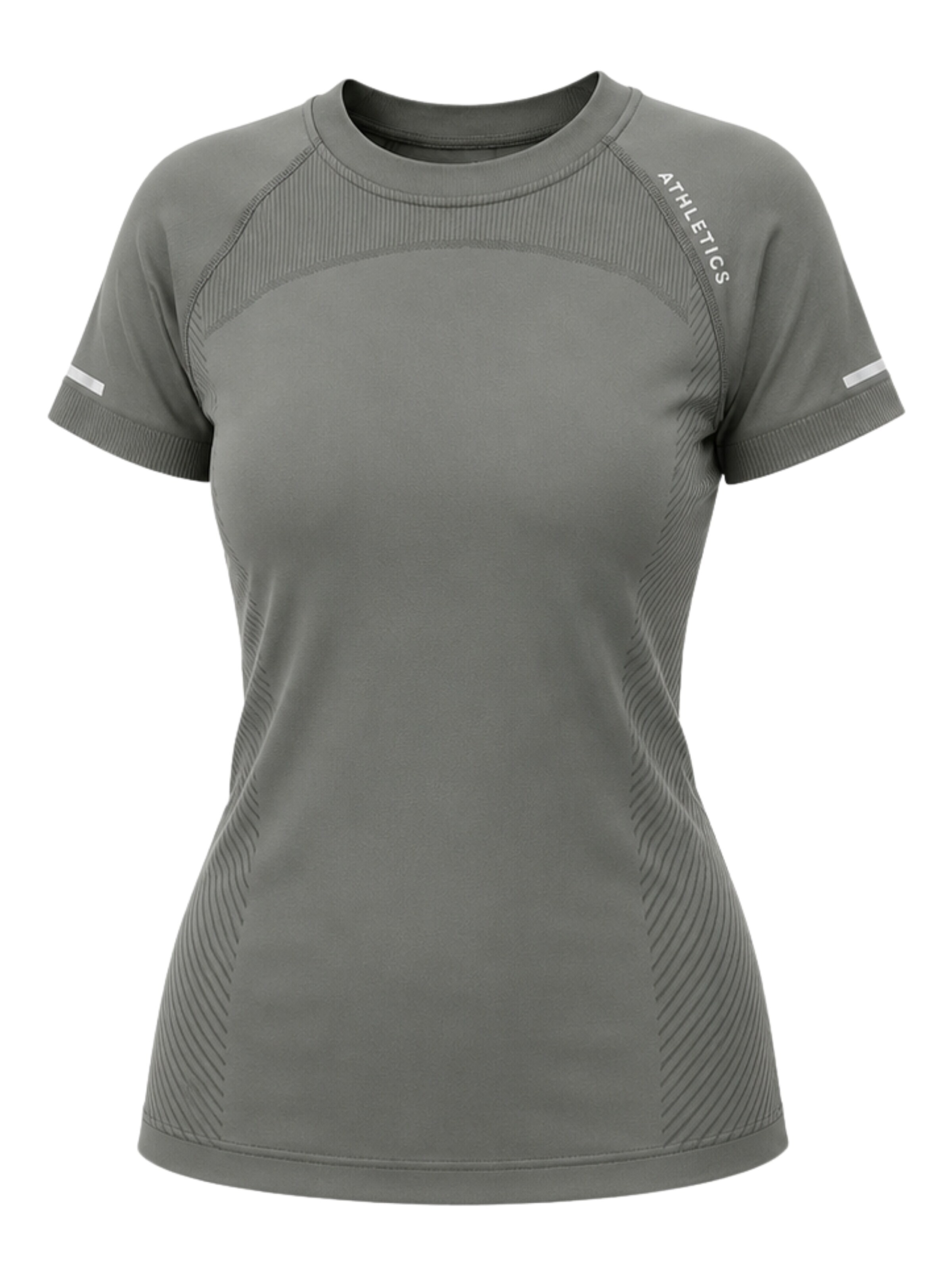 WULIBIKE - Camiseta funcional 'Wulibike Damen Outdoor Funktionsshirt Trailrunning Kurzarm-Shirt' en gris: frente