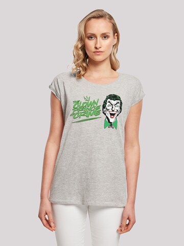 F4NT4STIC Shirt 'DC Comis Superhelden Batman Joker The Clown Prince Of Crime' in Grau: Vorderseite