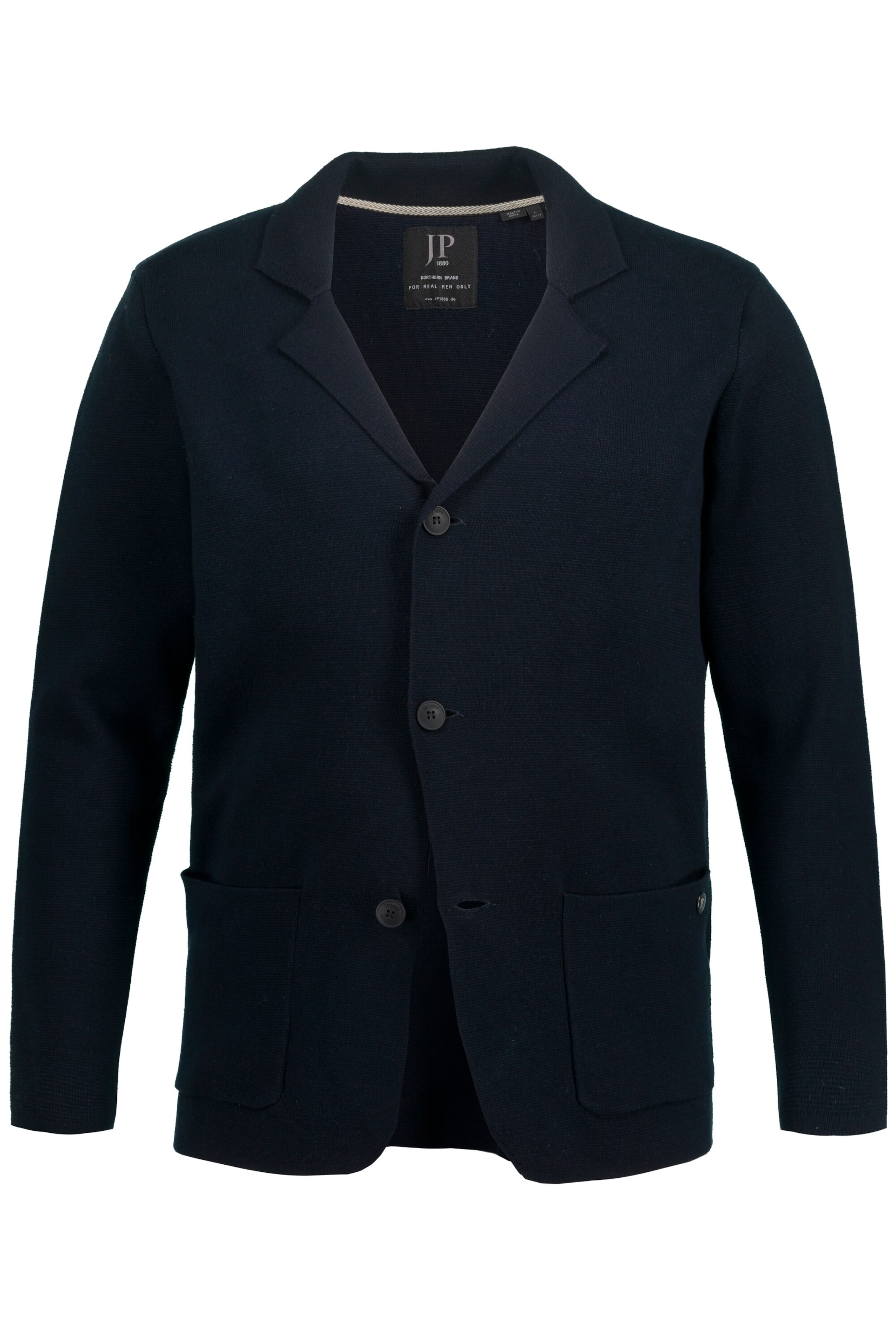 Fit confort Vestes en maille JP1880 en bleu : devant