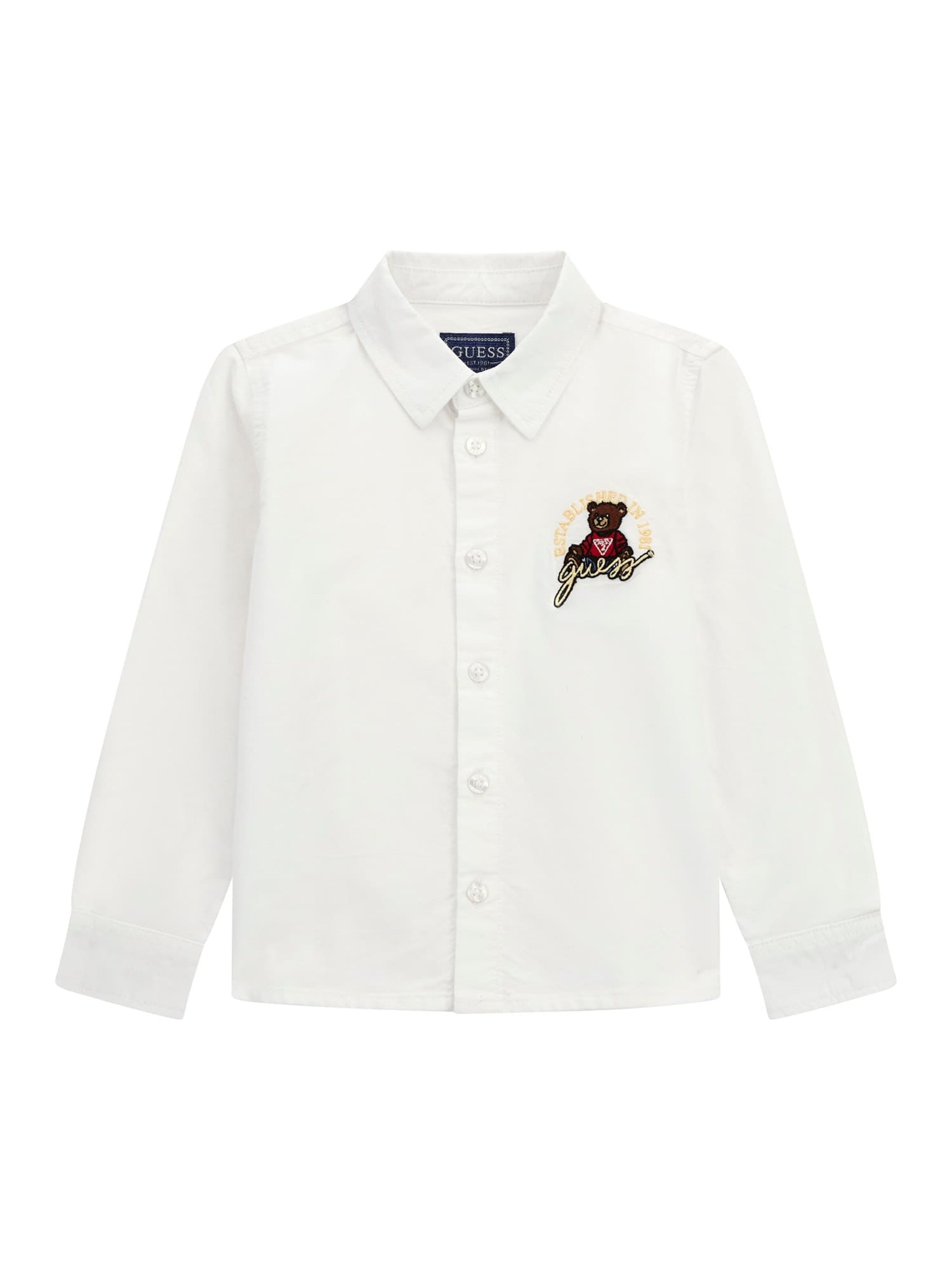 GUESS Regular Fit Hemd in Weiß: Vorderseite