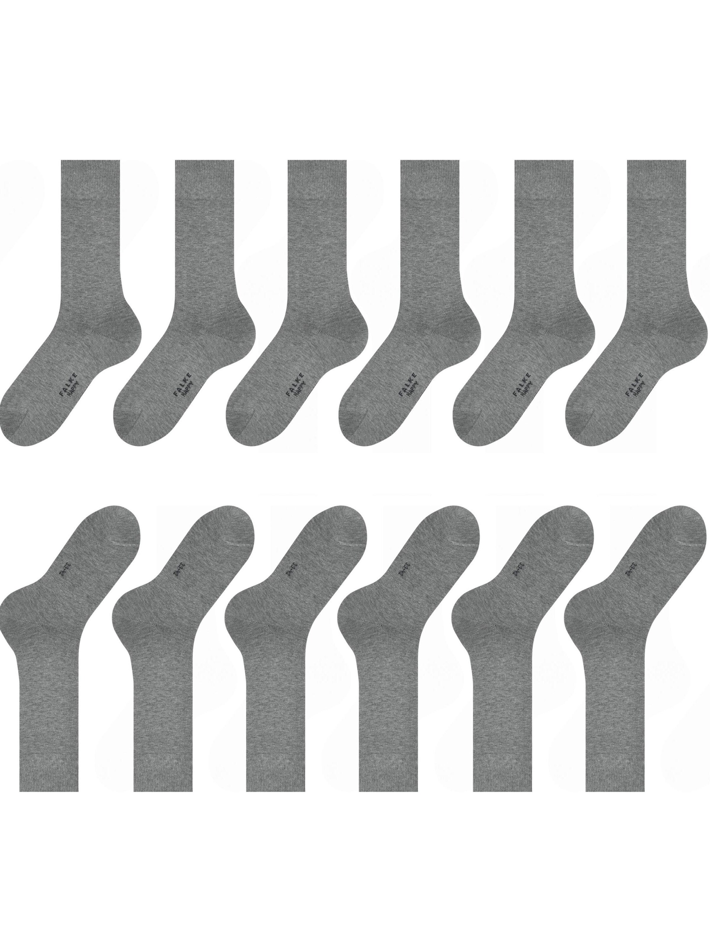 FALKE Socks 'Happy 6-Pack' in Grey