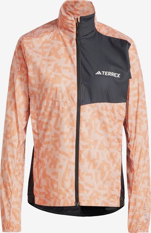 ADIDAS TERREX Athletic Jacket 'TRAIL' in Grey: front