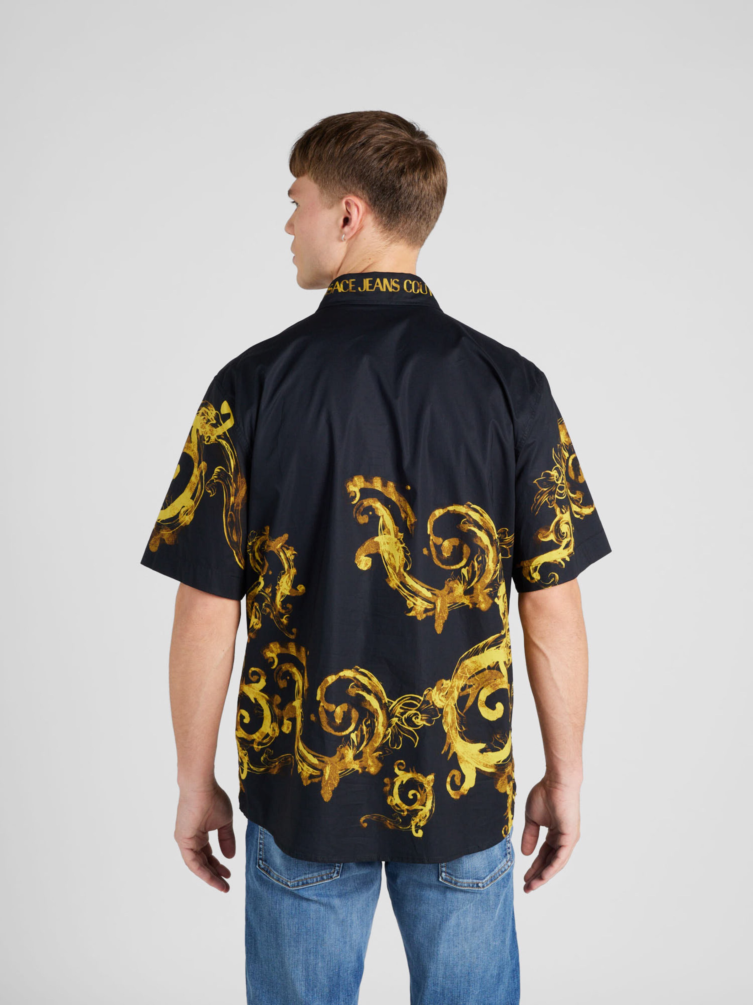 Versace Jeans Couture Comfort fit Overhemd in Zwart ABOUT YOU