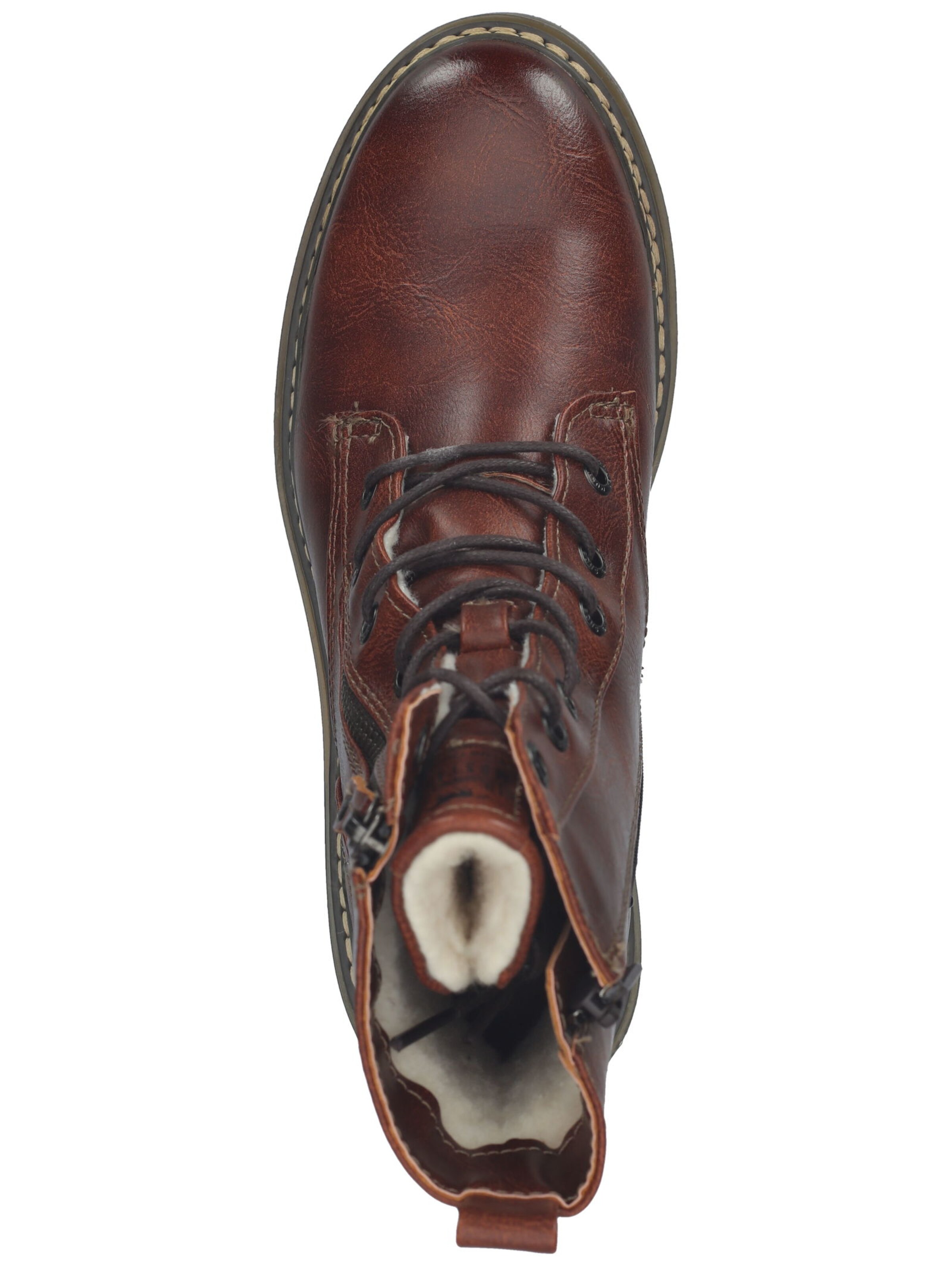 MUSTANG Schnürstiefelette in Braun