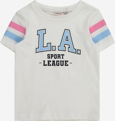 Maglietta 'VERA' KIDS ONLY di colore blu cielo / rosa chiaro / nero / bianco naturale, Visualizzazione prodotti