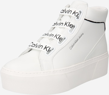 Calvin Klein Jeans Kotníkové tenisky – bílá: přední strana
