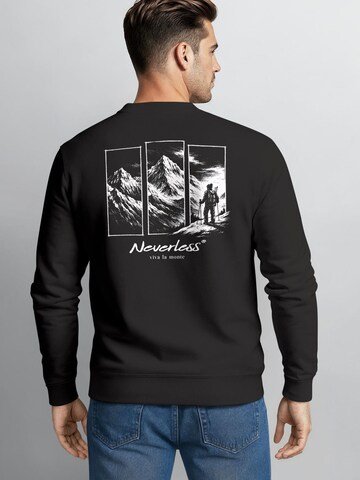 Neverless Sweatshirt 'viva la monte'‌‌‌‌‌‌‌ in Schwarz